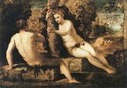 Tintoretto adam and eve oil on canvas