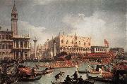 Canaletto The Bucintore Returning to the Molo on Ascension Day c painting