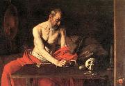 Caravaggio St Jerome 1607 Oil on canvas painting