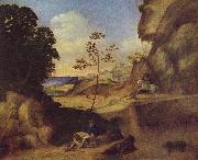 Giorgione Il Tramonte painting