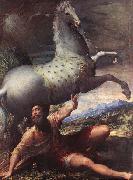 The Conversion of St Paul - Oil on canvas PARMIGIANINO