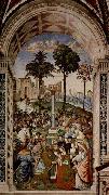 Pinturicchio Fresco at the Siena Cathedral by Pinturicchio depicting Pope Pius II oil on canvas