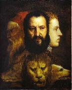 Titian The Allegory of Age Governed by Prudence is thought to depict Titian, china oil painting reproduction