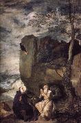 Velasquez Abbot and hermit Paulo oil painting on canvas