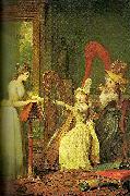 mauzaise princess adelaide dorleans taking aharp lesson with mme de genlis, c. china oil painting artist