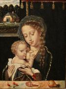Anonymous Madonna and Child Nursing oil on canvas