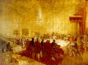 J.M.W.Turner george iv at the provost's banquet, edinburgh painting