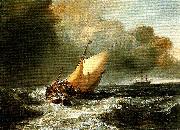 J.M.W.Turner dutch boats in a gale oil on canvas
