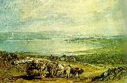 J.M.W.Turner poole, and distant view of corfe castle china oil painting artist
