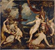 Titian Diana and Callisto by Titian; Kunsthistorisches Museum, Vienna oil painting reproduction