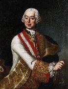 Anonymous Portrait of en:Leopold Josef Graf Daun (1705-1766), Austrian field marshal oil on canvas