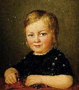 Anonymous Child playing with toy china oil painting artist