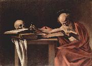 Caravaggio Hl. Hieronymus beim Schreiben oil painting reproduction
