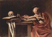 Caravaggio Hieronymus beim Schreiben painting