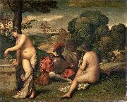 Giorgione Pastoral Concert oil painting on canvas