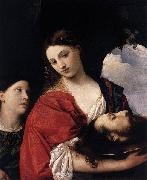 Titian Salome con la testa del Battista painting