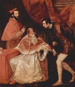 Titian Portrat des Papstes Paulus III mit Kardinal Alessandro Farnese und Herzog Ottavio Farnese. china oil painting artist
