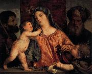 Titian Madonna of the Cherries painting