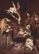 Caravaggio Nativity with St. Francis and St Lawrence oil painting reproduction