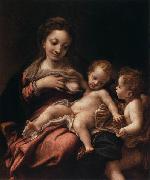 Correggio Virgin and Child with an Angel painting