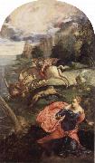 Tintoretto Saint George and the Dragon oil on canvas