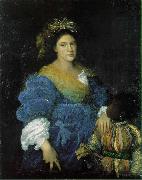 Titian Portrait of Laura Dianti oil painting reproduction