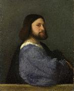 Titian A Man with a Quilted Sleeve oil painting on canvas