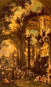 Canaletto An Allegorical Painting the Tomb of Lord Somers painting