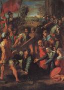 Raphael Christ Falls on the Road to Calvary oil on canvas
