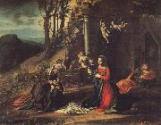 Correggio Modonna and Child with Saint Elizabeth and the Young Saint John oil on canvas