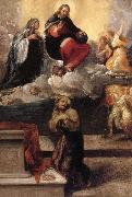 Faccini,Pietro Le Christ et la Vierge apparaissent a Saint Francois d'Assise painting