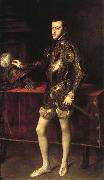 Titian Portrait of Philip II in Armor oil on canvas