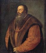 Titian Pietro aretino oil on canvas