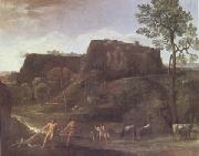 Domenichino Landscape with Hercules and Achelous (mk05) painting