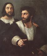 Raphael Portrait of the Artist with a Friend (mk05) oil on canvas