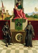 Giorgione Virgin and Child with SS Francis and Liberalis (mk08) oil on canvas