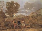 Poussin Apollo and Daphne (mk05) oil on canvas