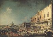 Canaletto Il ricevimento del'ambasciatore francese al Palazzo Ducale (mk21) oil painting reproduction