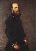 Tintoretto Man with a Golden Lace oil on canvas