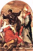 Tintoretto St Louis, St George and the Princess oil on canvas