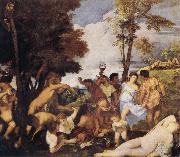 Titian Bacchanalia oil painting reproduction