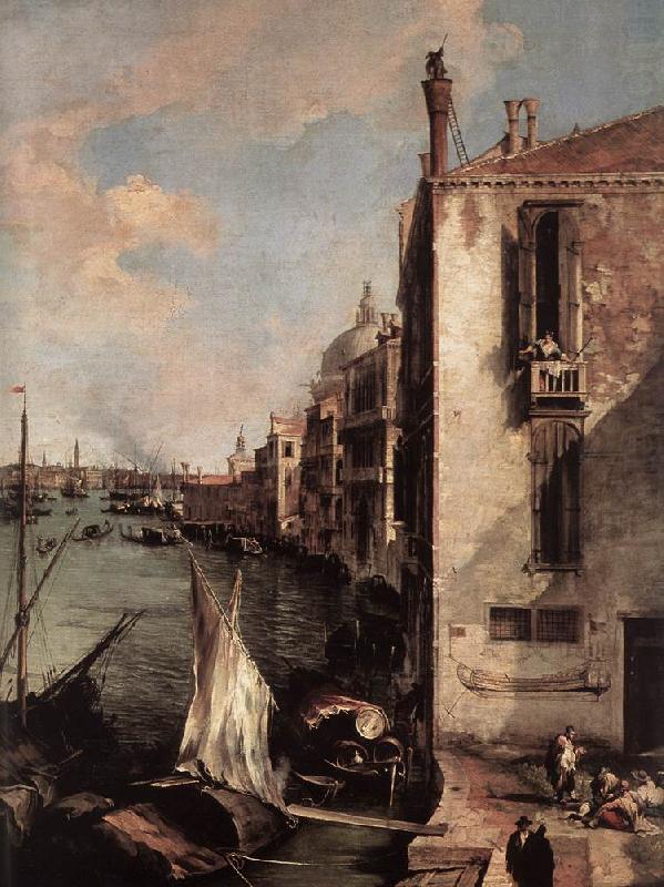 Canaletto Grand Canal, Looking East from the Campo San Vio (detail) fd china oil painting image