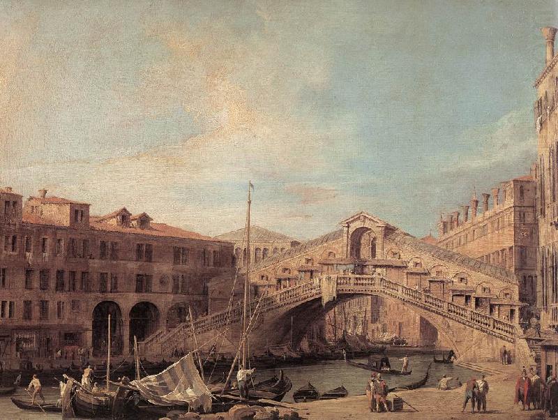 Canaletto Grand Canal: The Rialto Bridge from the South f china oil painting image