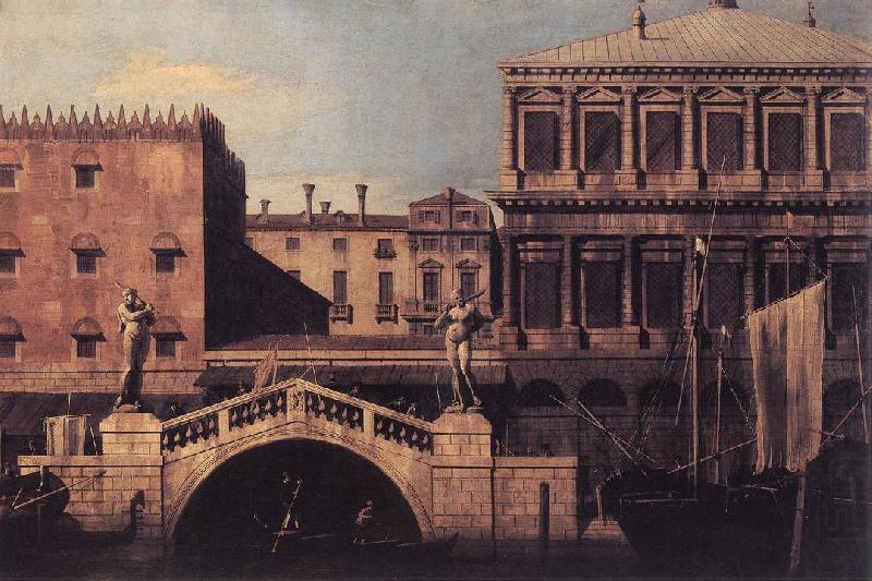 Canaletto Capriccio: The Ponte della Pescaria and Buildings on the Quay d china oil painting image