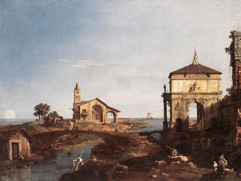 Canaletto Capriccio with Venetian Motifs df china oil painting image