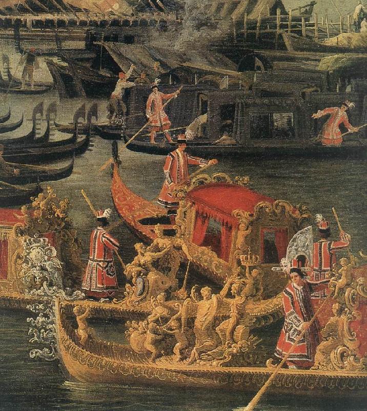 Canaletto Arrival of the French Ambassador in Venice (detail) d china oil painting image