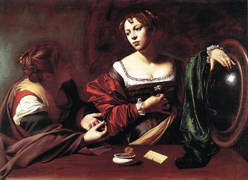 Caravaggio Martha and Mary Magdalene gg china oil painting image