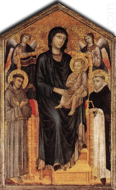 Cimabue Madonna Enthroned with the Child, St Francis St. Domenico and two Angels dfg china oil painting image