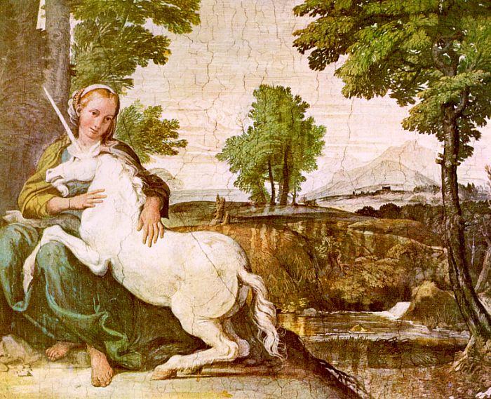 Domenichino The Maiden and the Unicorn china oil painting image