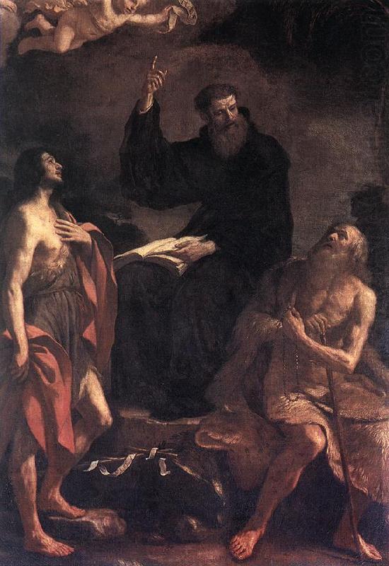 GUERCINO St Augustine, St John the Baptist and St Paul the Hermit hf china oil painting image